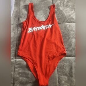 Red Baywatch Swim Suit